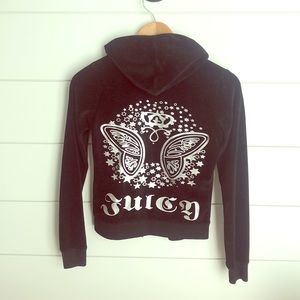 JUICY COUTURE Black Classic Velour Jacket